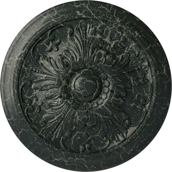 Ekena Millwork Vienna Ceiling Medallion (Fits Canopies up to 3 1/4"), 16 7/8"OD x 5/8"P, Painted Turtle Crackle CM17VIPTC - main